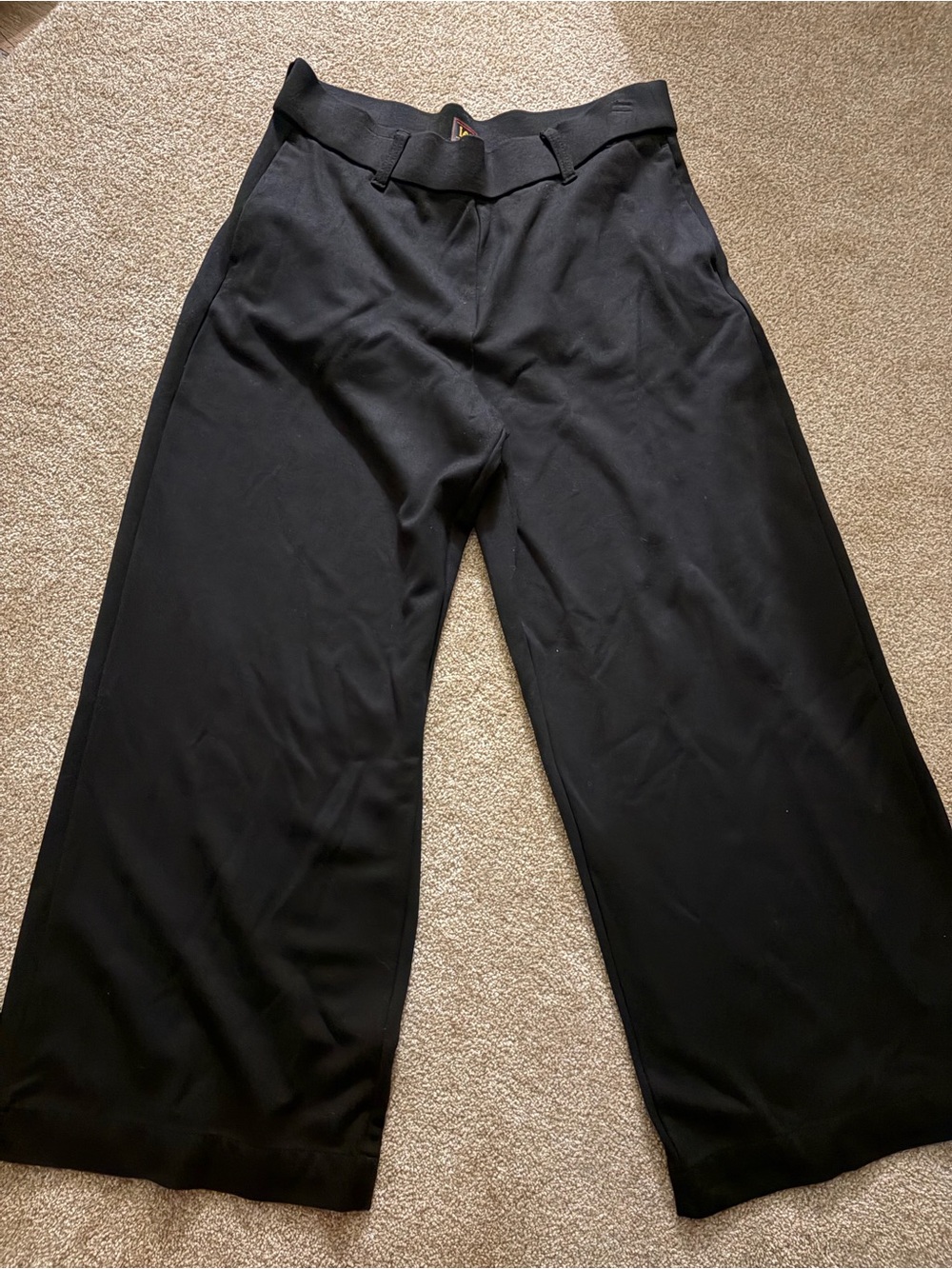 Lee Wide-Leg Black Trousers